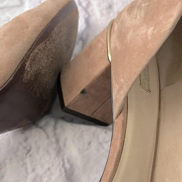 🔵Cole Haan Tan Suede Heels Elegant Design - Picture 13 of 16